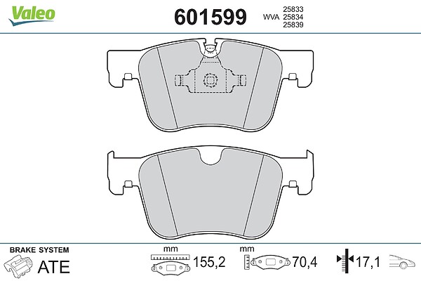 BRAKE PADS PEUGEOT 308 II 13 FR